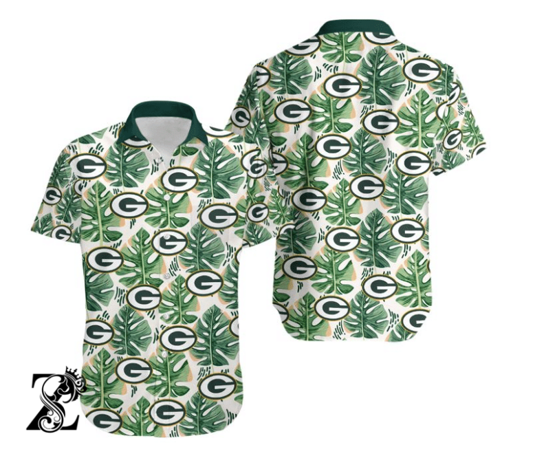 Green Bay Packers Tropical Leaf Breeze Hawaiian Shirt