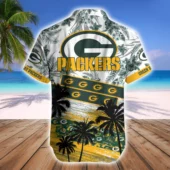 Green Bay Packers Tropical Legacy Hawaiian Shirt Back - TeeAloha