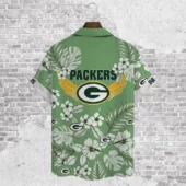 Green Bay Packers Tropical Paradise Breeze Hawaiian Shirt Back - TeeAloha