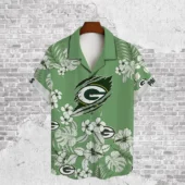 Green Bay Packers Tropical Paradise Breeze Hawaiian Shirt Front - TeeAloha