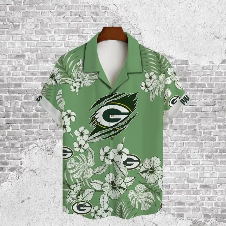 Green Bay Packers Tropical Paradise Breeze Hawaiian Shirt