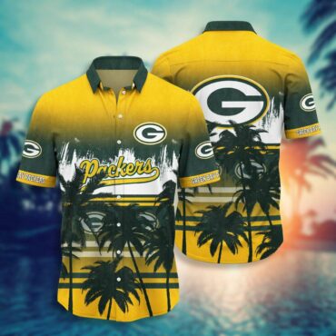 Green Bay Packers Tropical Sunset Vibes Hawaiian Shirt