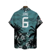 Josh Jung Texas Rangers Hawaiian Shirt Back - TeeAloha