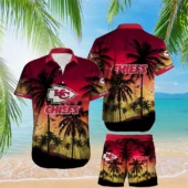 Kansas City Chiefs Sunset Paradise Hawaiian Shirt