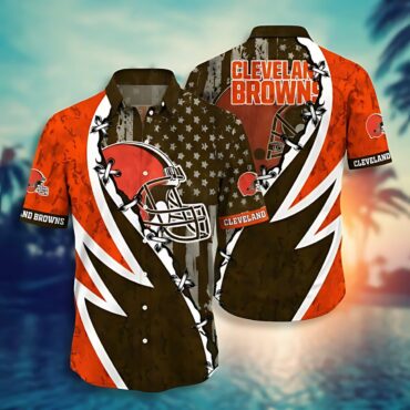 leveland Browns Star Spangled Hawaiian Shirt