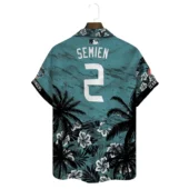 Marcus Semien Texas Rangers Hawaiian Shirt Back - TeeAloha