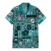 Miami Dolphins Beast Mode Jungle Hawaiian Shirt Front - TeeAloha