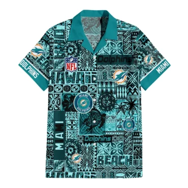 Miami Dolphins Tribal Breeze Hawaiian Shirt