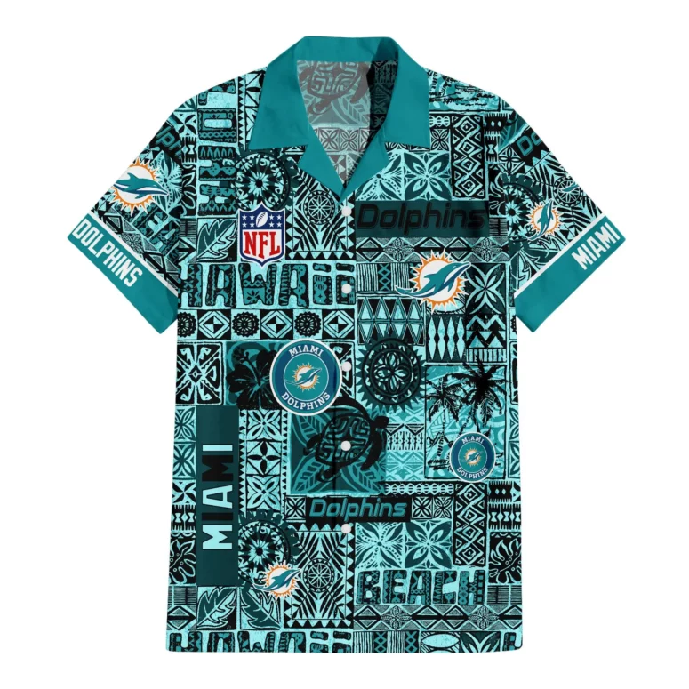 Miami Dolphins Tribal Breeze Hawaiian Shirt