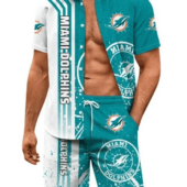 Miami Dolphins Bold Splash Hawaiian Shirt