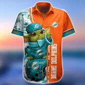 Miami Dolphins Champions Star Hawaiian Shirt Front - TeeAloha