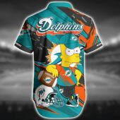 Miami Dolphins Dynamic Wave Hawaiian Shirt Back - TeeAloha