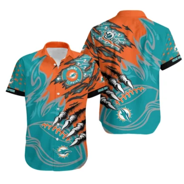 Miami Dolphins Fierce Claw Hawaiian Shirt