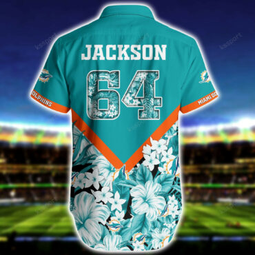 Miami Dolphins Floral Victory Hawaiian Shirt