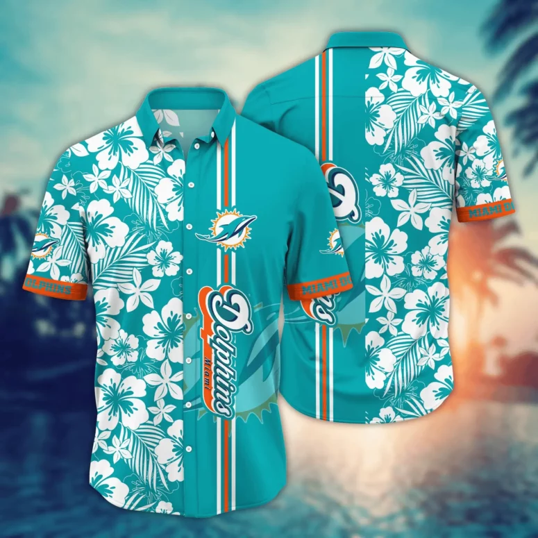 Miami Dolphins Hibiscus Dreams Hawaiian Shirt