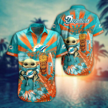 Miami Dolphins Paradise Breeze Hawaiian Shirt