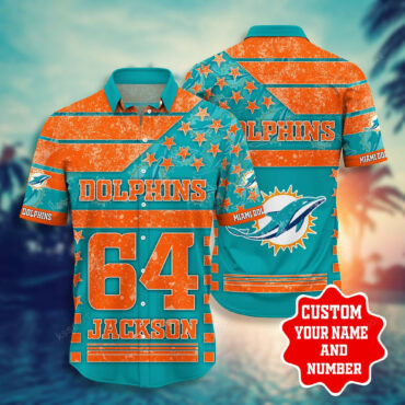 Miami Dolphins Personalized Fan Edition Hawaiian Shirt