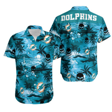 Miami Dolphins Sunset Wave Hawaiian Shirt