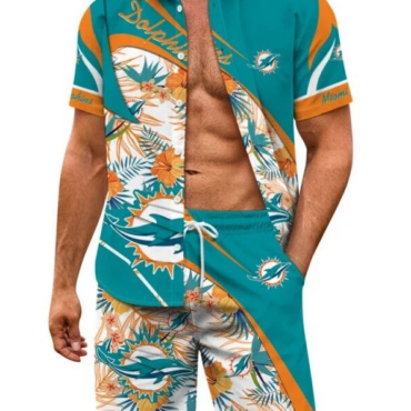 Miami Dolphins Tropical Breeze Hawaiian Shirt