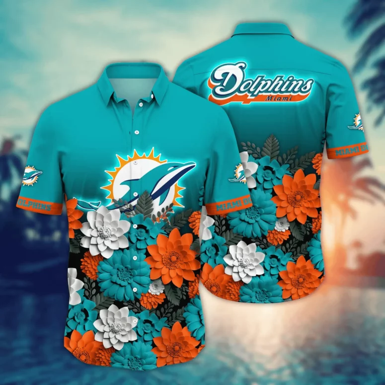 Miami Dolphins Tropical Garden Hawaiian Shirt