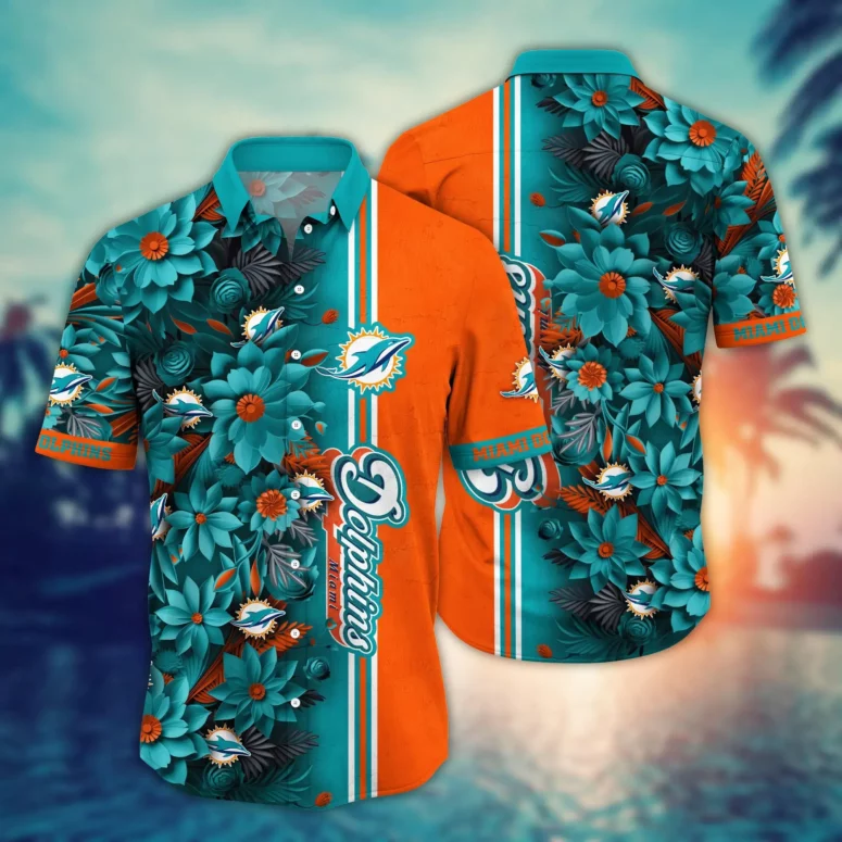 Miami Dolphins Tropical Glory Hawaiian Shirt