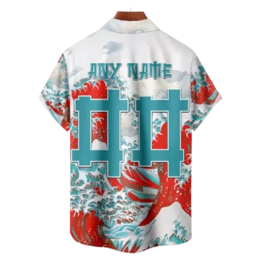 Miami Dolphins Tsunami Wave Hawaiian Shirt