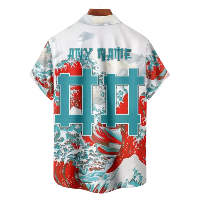 Miami Dolphins Tsunami Wave Hawaiian Shirt