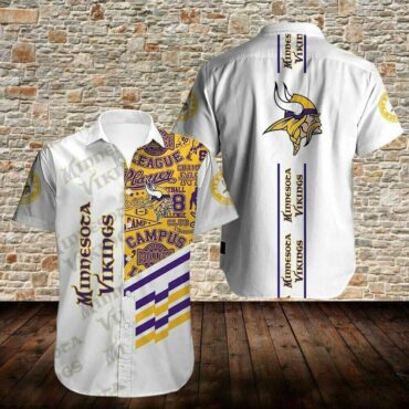 Minnesota Vikings Campus Champion Hawaiian Shirt