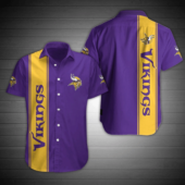 Minnesota Vikings Classic Vertical Hawaiian Shirt