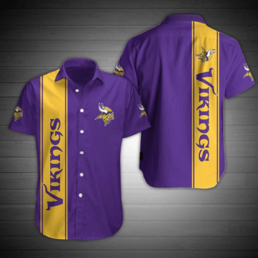 Minnesota Vikings Classic Vertical Hawaiian Shirt