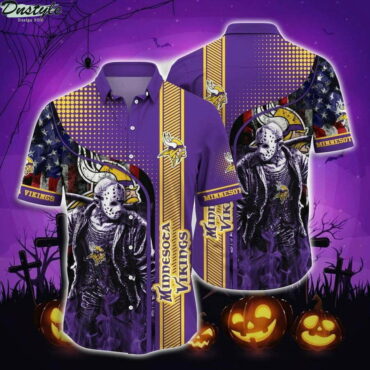 Minnesota Vikings Halloween Horror Hawaiian Shirt