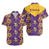 Minnesota Vikings Hibiscus Pride Hawaiian Shirt