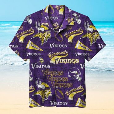 Minnesota Vikings Iconic Collage Hawaiian Shirt