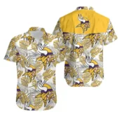 Minnesota Vikings Leaf Burst Hawaiian Shirt