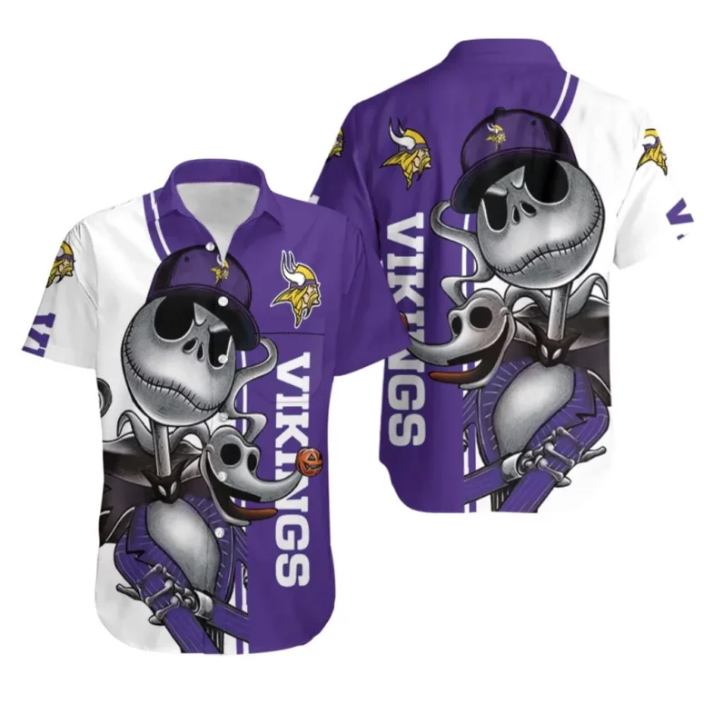 Minnesota Vikings Skeleton Chill Hawaiian Shirt