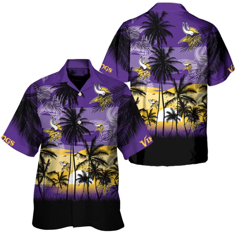 Minnesota Vikings Sunset Escape Hawaiian Shirt