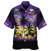 Minnesota Vikings Sunset Escape Hawaiian Shirt Front - TeeAloha