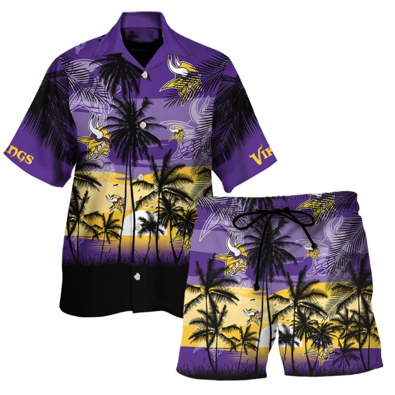 Minnesota Vikings Sunset Escape Hawaiian Shirt