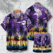 Minnesota Vikings Sunset Paradise Hawaiian Shirt