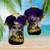 Minnesota Vikings Sunset Shadows Hawaiian Shirt