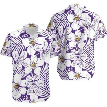 Minnesota Vikings Tropical Bloom Hawaiian Shirt