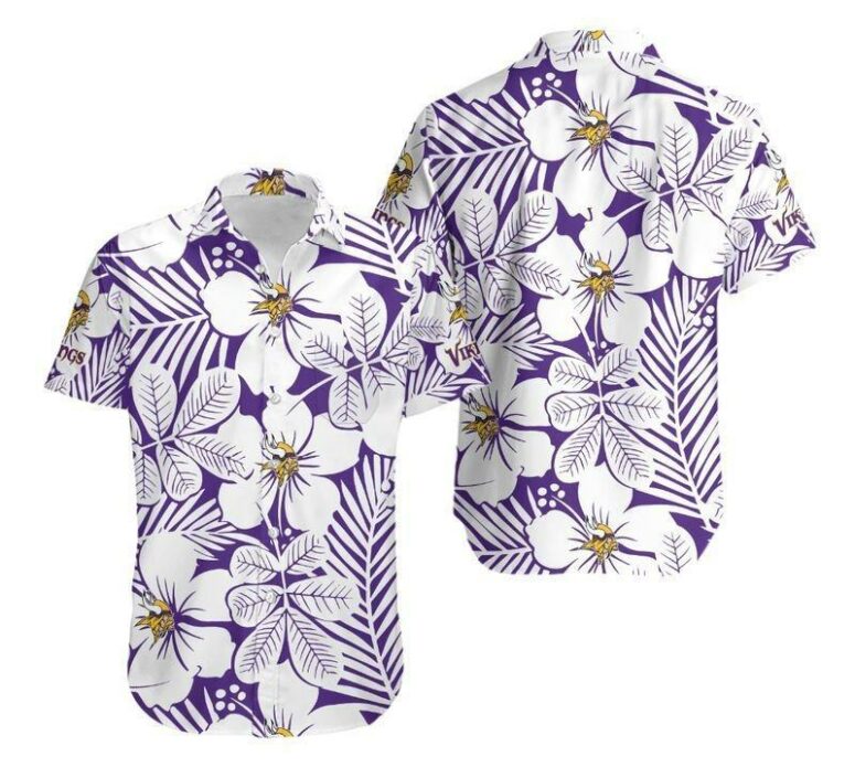 Minnesota Vikings Tropical Bloom Hawaiian Shirt