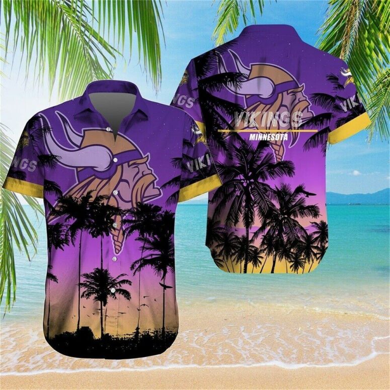 Minnesota Vikings Tropical Dusk Hawaiian Shirt