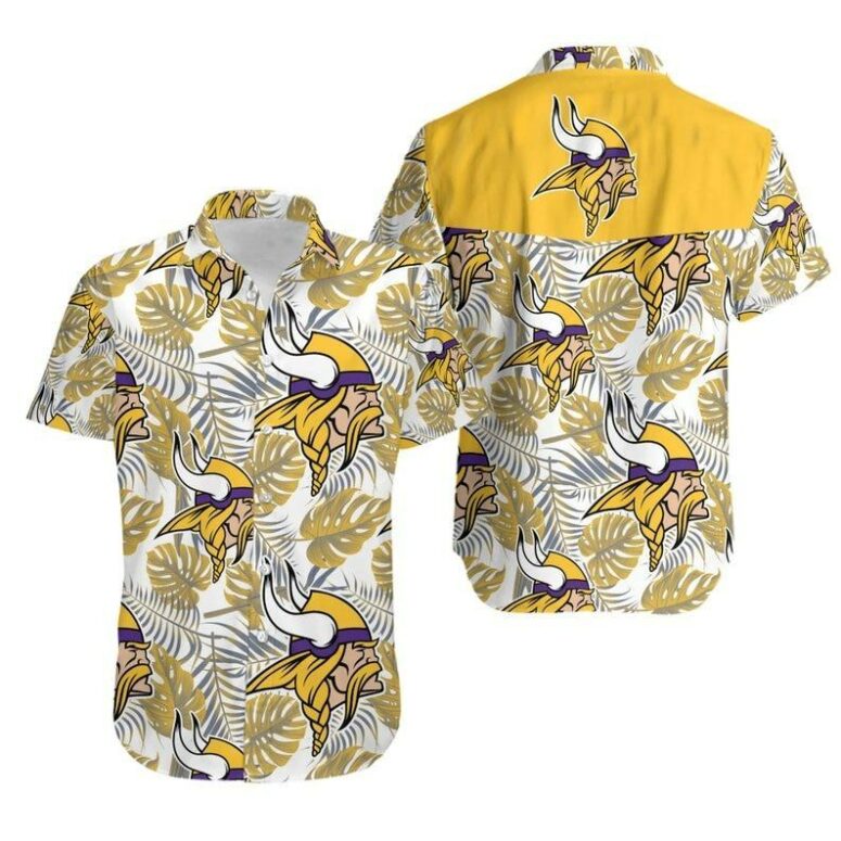 Minnesota Vikings Tropical Leaf Breeze Hawaiian Shirt