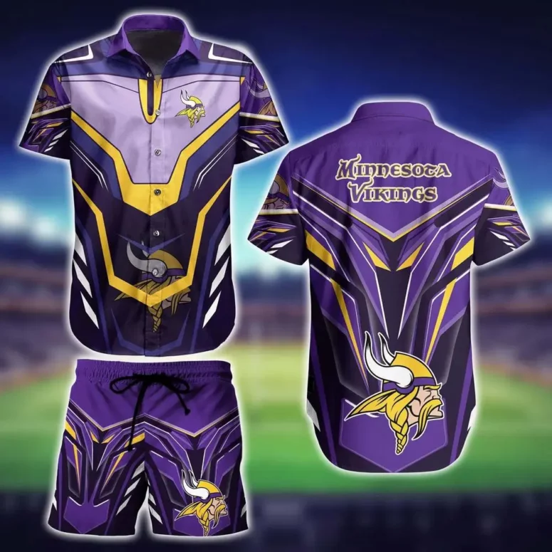 Minnesota Vikings V-Force Hawaiian Shirt