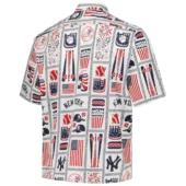 New York Yankees Americana Celebration Hawaiian Shirt Back - TeeAloha