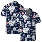 New York Yankees Baseball Sketch Hawaiian Shirt - TeeAloha