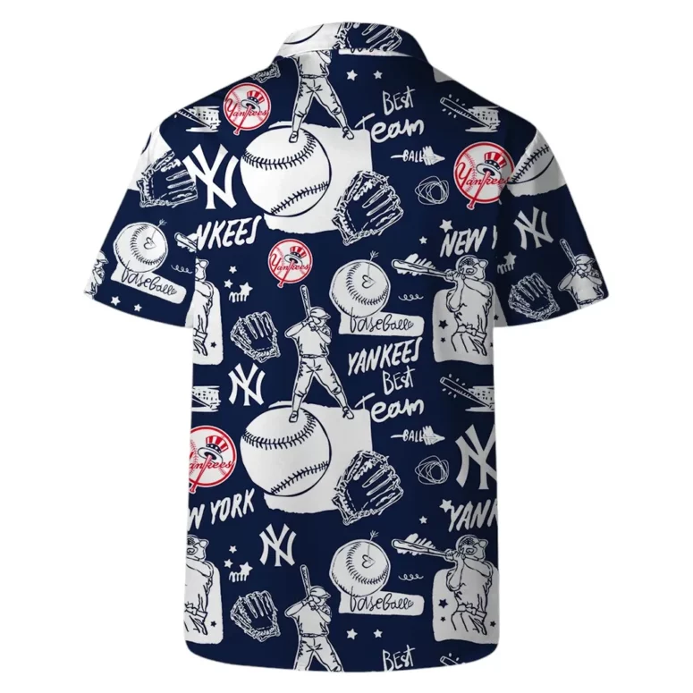 New York Yankees Baseball Sketch Hawaiian Shirt