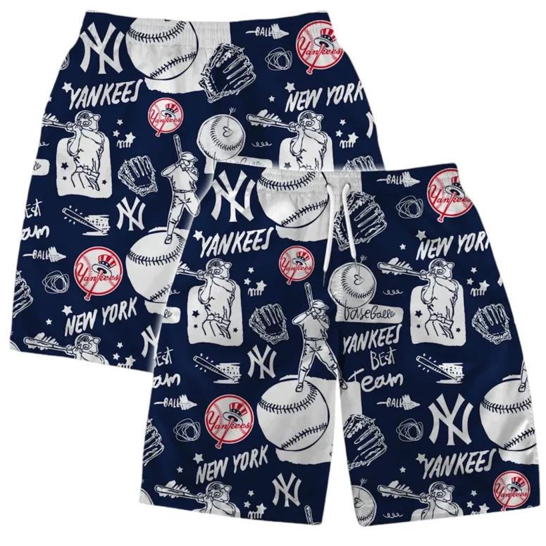 New York Yankees Baseball Sketch Hawaiian Shirt