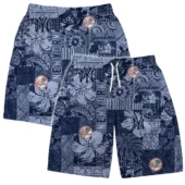 New York Yankees Blue Mosaic Hawaiian Short - TeeAloha